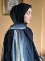 Degrade Geçişli %10 Silk %90 Wool Şalımız - Görsel 4