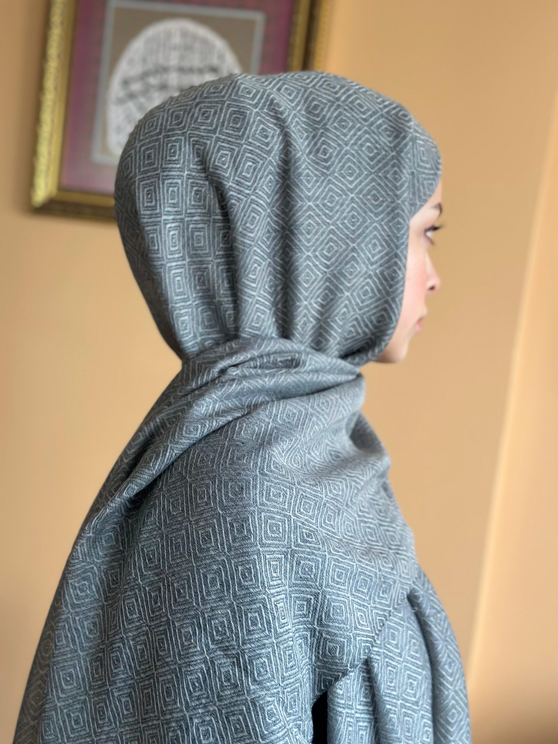 57153763-7a56-4e0b-a6d5-c933b9bf51b3 monogram yün ipek şal - Görsel 1