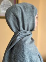 monogram yün ipek şal - Görsel 3