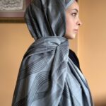 GEOMETRİK DESEN PAMUK İPEK ŞAL