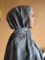 geometrik desen pamuk ipek şal - Görsel 2