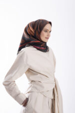 KEHRİBAR İPEK EŞARP - Görsel 3